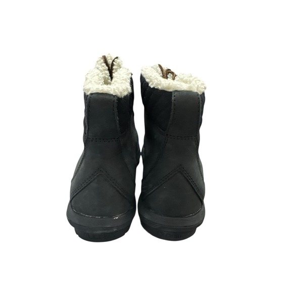 LL Bean Women's Storm Chaser Boots 5 Zip Fleece Lined Leather Brown Size 7M - Picture 3 of 5